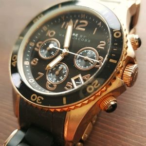 Marc Jacobs Rose Gold & Black Watch